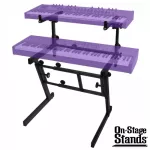 On Stage® KS7365EJ ขาตั้งคีย์บอร์ด 2 ชั้น ปรับความกว้างและความสูงได้ Folding Z Keyboard Stand w/ 2nd Tier