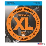 D'Addario® Exl160, 4 guitar lines, 100% authentic nickel, Medium, 50-105 ** Made in USA **
