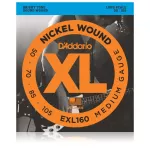 D'Addario® EXL160 สายกีตาร์เบส 4 สาย แบบนิกเกิล ของแท้ 100% Medium, 50-105 ** Made in USA **