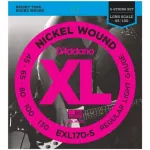 D'Addario® สายกีตาร์เบส 5 สาย แบบนิกเกิล ของแท้ 100% รุ่น EXL170-5 Light, 45-130 ** Made in USA **