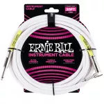 ERNIE BALL® สายแจ็คกีตาร์ 6 เมตร หัวตรง/หัวงอ แบบตัวนำสัญญาณคู่ Guitar & Instrument Cable / P06047