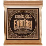 ERNIE BALL® Everlast สายกีตาร์โปร่ง เบอร์ 12 หุ้มทองแดงเคลือบนาโน 100% รุ่น Everlast Coated Phosphor BronzeMedium Light .012 - .054 Made in USA