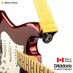 D'Addario® Auto Lock Strap สายสะพายกีตาร์ Mellow Yellow แบบล็อคหัวหมุดอัตโนมัติ กว้าง 2 นิ้ว // Made in Canada