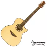 Baracuda OM-300EQ กีตาร์โปร่งไฟฟ้า 41 นิ้ว ทรง OM ไม้แองเกิ้ลแมนสปรูซ /ไม้มะฮอกกานี ลูกบิดนิกเกิลสีเงิน + พร้อมของแถม