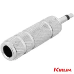 Kirlin, a large jack head, is a mono 1/4 jack. "FMALE MONO Phone Plug to 3.5mm Male Mono Mini Jack Adapter model 2620.