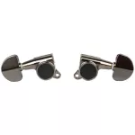 GotoH® SG381 Stardard AB20-L3R3-LOC. Guitar knob, airy, black guitar, curved head cover, Zinc Cosmo Black-TUNING MACHIN.