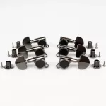 GotoH® SG381 Stardard AB20-L3R3-LOC. Guitar knob, airy, black guitar, curved head cover, Zinc Cosmo Black-TUNING MACHIN.