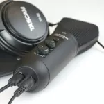 TASCAM® TM-250U, USB condenser microphone, suitable for recording, live streaming, cast, with Mute button, headphones, + free standpoint & body.