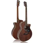 Saga® SA700CR กีตาร์โปร่ง 40 นิ้ว ทรง OM Cutaway ไม้ท็อปโซลิดสปรูซ/ไม้ซาเปล เคลือบด้าน + แถมฟรีกระเป๋ากีตาร์ & ชุดน้ำยาเ