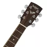 Saga® SA700CR กีตาร์โปร่ง 40 นิ้ว ทรง OM Cutaway ไม้ท็อปโซลิดสปรูซ/ไม้ซาเปล เคลือบด้าน + แถมฟรีกระเป๋ากีตาร์ & ชุดน้ำยาเ