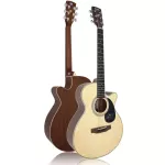 SAGA® SA700C 40 -inch guitar OM shape, TOP Sol, ENGLEMAN SPRUCE /MAHOGNAY coated +free pear bag