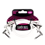 ERNIE BALL® Flat -Headed Flakes 12 inch 30.48 cm, white P06386 / 1 pack with 3 lines 12 "Flat Ribbon Patch Cable / Pack of 3