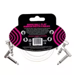 ERNIE BALL® Flat -Headed Flakes 12 inch 30.48 cm, white P06386 / 1 pack with 3 lines 12 "Flat Ribbon Patch Cable / Pack of 3