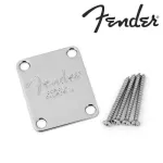 Fender® American Series Bass Neck Plate แผ่นเพลทปิดข้างหลังกีตาร์เบส + น็อตยึด 0991446100