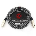 Kirlin 3-meter Mike cable, black, white, alternating white, xlr, female / XLR, MW-480 / BKB-3M + free