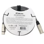 Kirlin 3-meter Mike cable, black, white, alternating white, xlr, female / XLR, MW-480 / BKB-3M + free