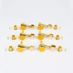 Gotoh® SG381 Stardard 07-L6-GG ลูกบิดกีตาร์ ลูกบิดกีตาร์ไฟฟ้า สีทอง แบบฝาครอบ หัวเหลี่ยม Zinc Gold / Left-Sided Tuning M