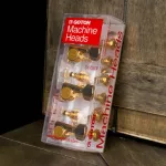 Gotoh® SG381 Stardard 07-L6-GG ลูกบิดกีตาร์ ลูกบิดกีตาร์ไฟฟ้า สีทอง แบบฝาครอบ หัวเหลี่ยม Zinc Gold / Left-Sided Tuning M