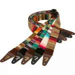 Fender® Sonoran Strap guitar sash For airy/electricity/bass 2 inches wide and braided cotton material The end of the genuine leather strap has a fender logo **