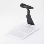 K&M® 23250 Microphone Table Stand Mike stand, microphone, desktop, made of metal height 14.2 cm. Model 23250-500-55.