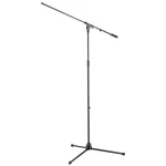 K&M® 21021 Overhead Microphone Stand, a 3 -legged base of the microphone for a high -rise drum, 112 - 201 cm folded.