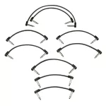 Fender® Blockchain Patch Cable Kits สายพ่วงเอฟเฟค อย่างดี หัวแบน เส้นแบน คละความยาว ของแท้ 100%