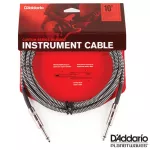 D'Addario® PW-BG-10BG สายแจ็คกีตาร์ แบบไนลอนถัก ยาว 3 เมตร หัวตรง/ หัวตรง มีฉนวน 2 ชั้น 10FT Braided, Straight / Straig