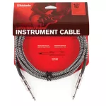 D'Addario® PW-BG-10BG สายแจ็คกีตาร์ แบบไนลอนถัก ยาว 3 เมตร หัวตรง/ หัวตรง มีฉนวน 2 ชั้น 10FT Braided, Straight / Straig