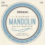 D'Addario® EJ62 Mandolin String สายแมนโดลิน เบอร์ 10 แบบ 80/20 Bronze Light, 10 - 34 ** Made in USA **