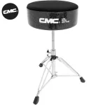 CMC® CM-DT900 / SEAT900 สีดำ เก้าอี้กลอง เบาะกลม หุ้มด้วยกำมะหยี่ด้านบน แบบปรับเกลียว ขาตะเกียบคู่ อย่างดี
