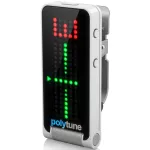 TC Electronic® Polytune Clip, a well -known guitar strap machine, stainless steel body, both guitar and bass + free batteries with