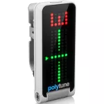 TC Electronic® Polytune Clip, a well -known guitar strap machine, stainless steel body, both guitar and bass + free batteries with