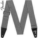Fender® Modern Tweed Strap, electric guitar sash / acoustic guitar strap / guitar sash, 2 inches wide, genuine leather at the end of the cable.