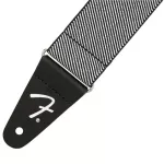 Fender® Modern Tweed Strap, electric guitar sash / acoustic guitar strap / guitar sash, 2 inches wide, genuine leather at the end of the cable.