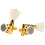 GotoH® SG381 Locking Tuner MG-T P4N-L3R3-GG Guitar Guitar Knob, Gold Green Guitar Lock Triangle Ivory White Gol