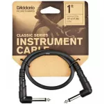 D'Addario® PW-CGTPRA-01 30 cm jack jack effect / bent head 1 FT / Classic Series Patch Cable / Right-Langle to