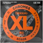 D'Addario® ECG26 Electric guitar Line 13 Metal Material XL Chrome Flat Wound 100% Genuine Medium, 13 - 56 ** Made in US