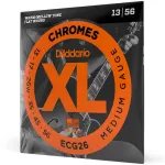 D'Addario® ECG26 Electric guitar Line 13 Metal Material XL Chrome Flat Wound 100% Genuine Medium, 13 - 56 ** Made in US