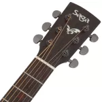 Saga® SP700M 41 inch acoustic guitar, full neck, full neck, Top Sol, Mahogy / Mahogany, coated with black nickel knob
