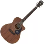 SAGA® SP700G 41 inch guitar, Om Cutaway shape, Top Sol, Hokkani / Mahogany coated with black knob