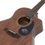 SAGA® SP700G 41 inch guitar, Om Cutaway shape, Top Sol, Hokkani / Mahogany coated with black knob