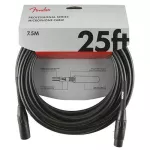 Fender® Pro Series สายไมค์ 7.5 เมตร XLR male / XLR female หนา 8 มิล ของแท้ 25FT Microphone Cable