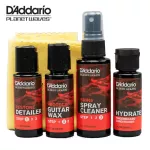 D'Addario® Instrument Care Essentials น้ำยาทำความสะอาดกีตาร์ ครบเซ็ต 4 สูตร + แถมฟรีผ้าเช็ด PW-GCB-01 ** Made in U