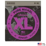 D'Addario® EPN120 สายกีตาร์ไฟฟ้า เบอร์ 9 แบบ Pure Nickel  Super Light Gauge , 0.09 - 0.41  ให้โทนเสียง Warm/Bright **