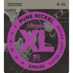 D'Addario® EPN120 สายกีตาร์ไฟฟ้า เบอร์ 9 แบบ Pure Nickel  Super Light Gauge , 0.09 - 0.41  ให้โทนเสียง Warm/Bright **