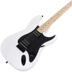 CENTURY DARK SERIES Electric Guitar Strat 22 Frete Hardware Black + Free Rocking & Bag & Tuner & Slender Set