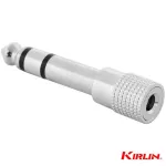 Kirlin หัวแปลงแจ็คเล็กเป็นแจ็คใหญ่ แบบสเตอริโอ 3.5mm Female Stereo Mini Plug to 1/4" Male Stereo Phone Jack Adapter ร