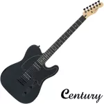 Century DTL DARK DARK SERIES Electric guitar 22 Freck Hardware Black + Free Rocking & Carry & Cleaning Set