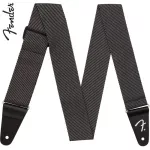 Fender® Modern Tweed Strap, electric guitar sash / acoustic guitar strap / guitar sash, 2 inches wide, genuine leather at the end of the cable.