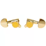 Gotoh® SG381 Stardard AB20-L3R3-GG ลูกบิดกีตาร์ ลูกบิดกีตาร์โปร่ง สีทอง แบบฝาครอบ หัวโค้ง Alumium Gold Tuning Machine H